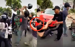 Video: Adu Pukul Anggota TNI AL dan Pengendara Mobil di Jl Pemuda Rawamangun