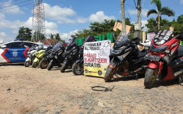 Cegah Corona, Yamaha Nmax Club Sebar Hand Sanitizer dari Aceh hingga Papua