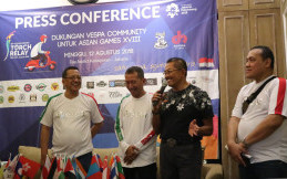 Gokil, 250 Vespa Bakal Kawal Kirab Obor Asian Games 2018 