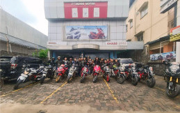Keseruan Honda Bogor Streetfire Club Touring ke Pantai Santolo