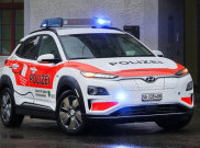 Hyundai Kona Listrik Menjadi Mobil Patroli Kepolisian Swiss