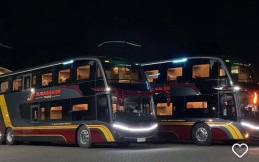 PO Juragan 99 Rilis Bus Double Decker Mewah Dibekali Fitur ADAS