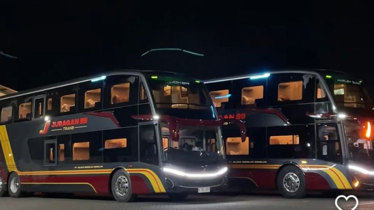 PO Juragan 99 Rilis Bus Double Decker Mewah Dibekali Fitur ADAS