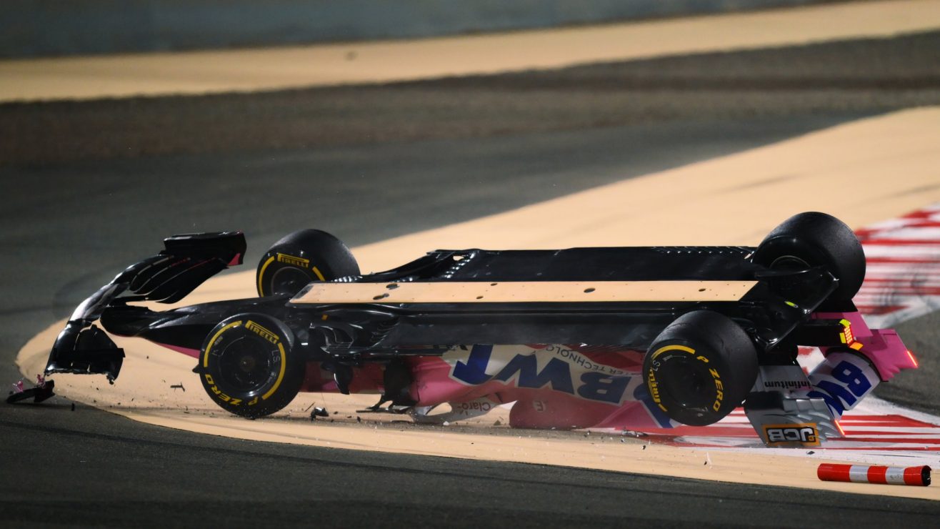 Ini Penyebab Mobil Lance Stroll Telentang