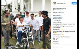 Aksi Presiden Jokowi Naik Motor Gede di Hari Sumpah Pemuda