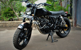 Tampil Beda, Yamaha Scorpio 2006 Dibuat Scrambler