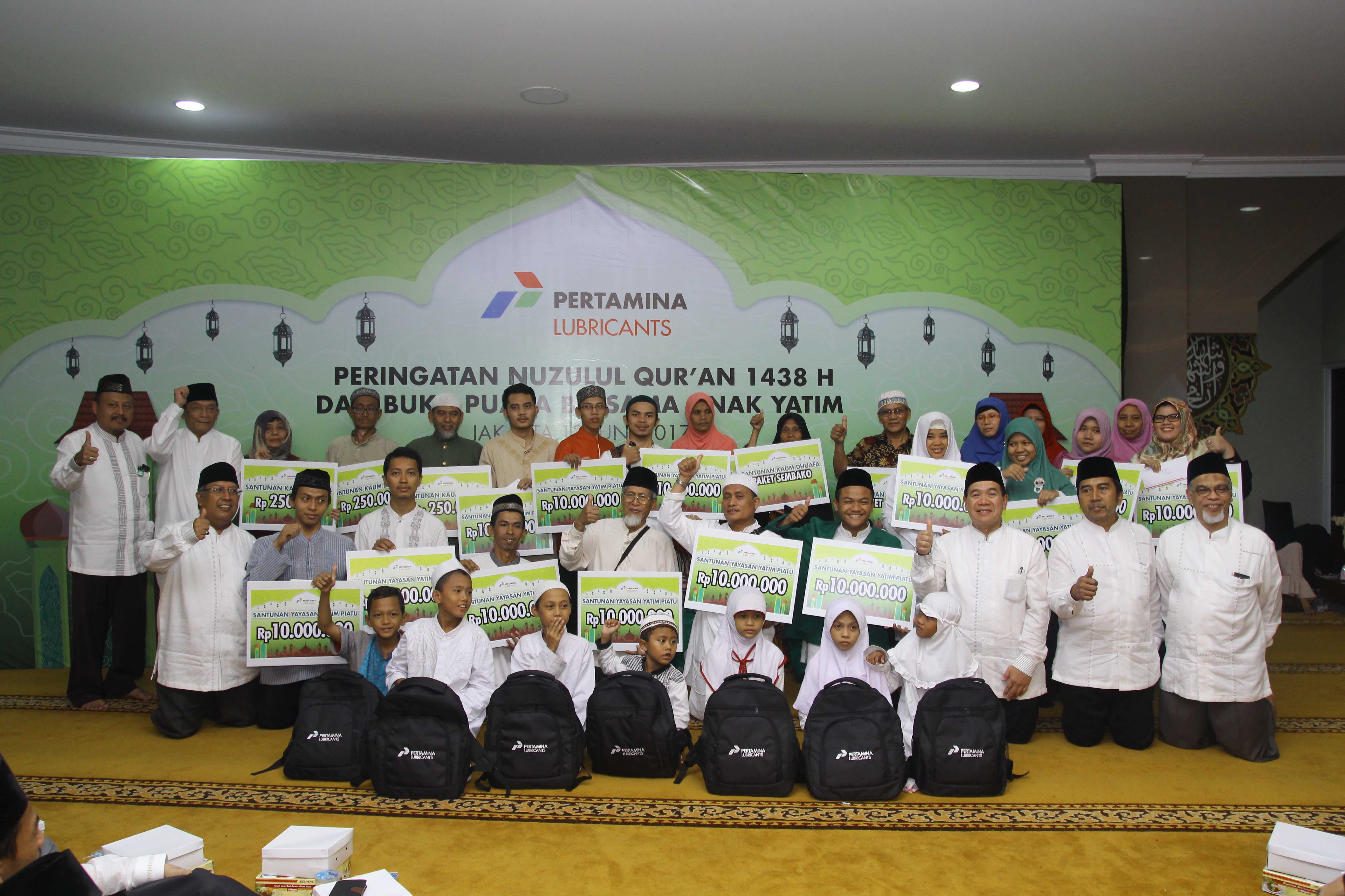 Pertamina Lubricants Berbagi Berkah dan Kebahagiaan Bersama Anak Yatim 