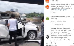 Outlander Sport Hancur Akibat Kecelakaan Beruntun di Tol BSD