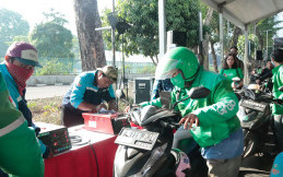 Ojek Online Ikuti Program Uji Emisi Gratis Polda Metro Jaya