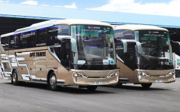 Bus Baru PO SPS Travel Meluncur dari Karoseri New Armada, Pakai Bodi Skylander R22 FL Vision 8 Touring