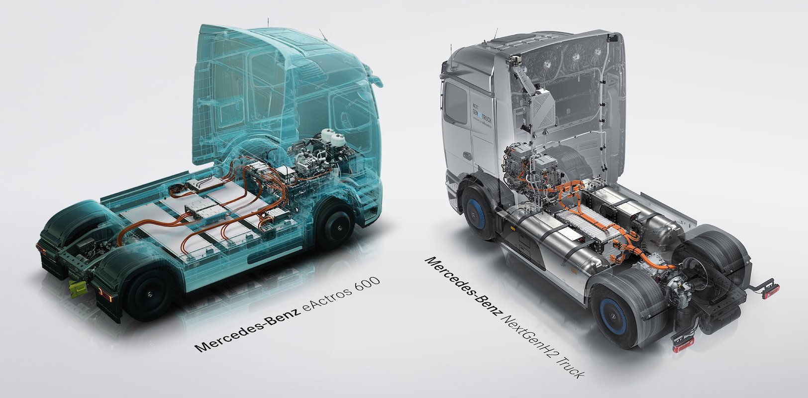 Mercedes-Benz berbasis baterai-elektrik (Battery Electric Vehicle / BEV) dan berbasis hidrogen (Fuel Cell Electric Vehicle / FCV