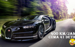 Video: Rekor Baru! Bugatti Chiron Sukses jadi Mobil Tercepat di Dunia