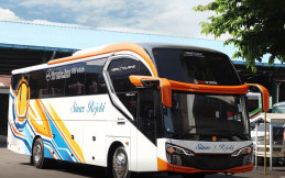 Bus Baru PO Sinar Rejeki Mulai Mengaspal, Pakai Kursi Bahan Beludru