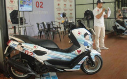 Moreno Soeprapto Luncurkan Yamaha Nmax dengan Grafis Paslon Prabowo-Sandi