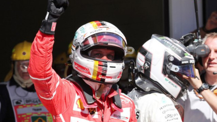 Vettel Girang Asapi Bottas di GP Brasil