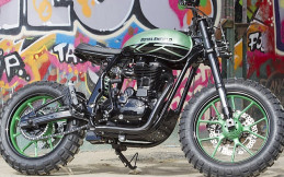 Modifikasi Royal Enfield Classic 500 Green Fly Edition Bergaya Offroad