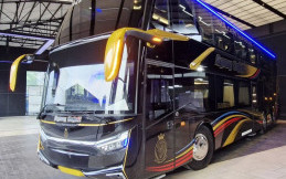 Bus Double Decker Baru PO Agung Sejati Meluncur dari Karoseri Laksana, Kabinnya Mewah!