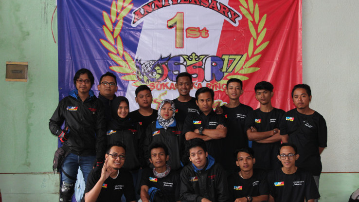 Ratusan Rider Motor Matic Ramaikan Perayaan Anniversary Ke 1 SSR 17 Jakarta