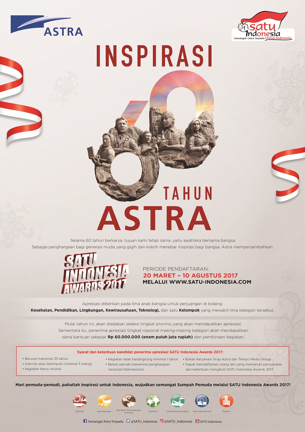 Tinggal Satu Bulan Lagi Hayo Daftar SATU Indonesia Awards 2017