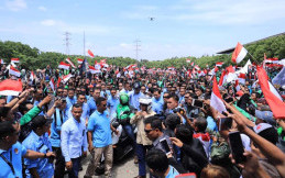 Prabowo Hadiri Kopdar Ribuan Ojek Online di Sirkuit Sentul