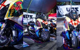 Yamaha XMax Modifikasi Sulawesi, Pakai Remot dan Kaki-kaki Mobil