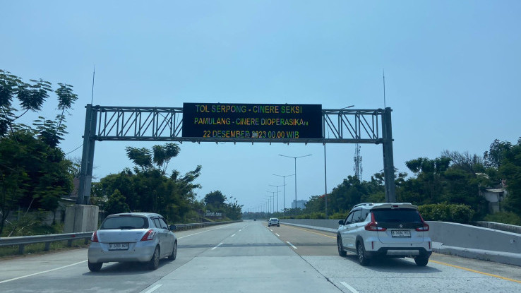 Tol Serpong - Cinere - Cibubur Resmi Dibuka, Begini Kondisi Jalan dan Tarifnya