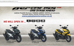 Langkah-Langkah Ikuti Inden Terbatas Yamaha Aerox 155 VVA