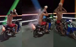 Polres Kebumen Angkat Suara Terkait Video Viral Pemuda Mandi Saat Berkendara