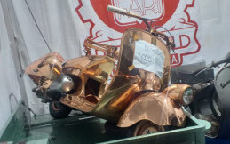 Unik! Vespa Terbuat dari Tembaga Ini Dijual Rp1 Miliar