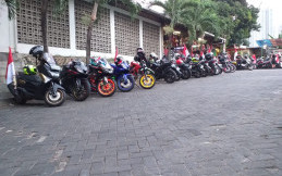 BMC Gelar Rolling Thunder Membawa Bendera Merah Putih Keliling Jakarta