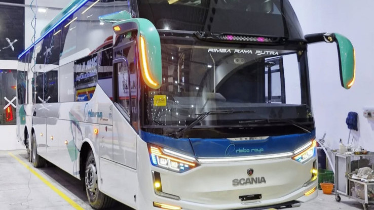 Sleeper Bus Terbaru PO Rimba Raya Rakitan Karoseri Laksana Punya Kapasitas Kursi Banyak