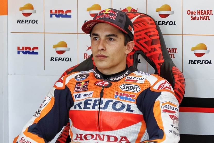 Terjatuh di Sesi Latihan Bebas MotoGP Valencia, Marquez Santai