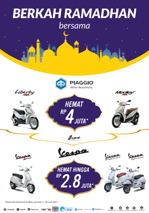 Piaggio Indonesia Menawarkan Beragam Promo Menarik Melalui Program Berkah Ramadhan