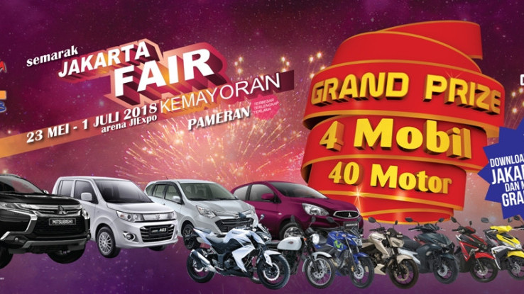 Asik... Jakarta Fair 2018 Sediakan Grand Prize 4 Mobil dan Puluhan Sepeda Motor