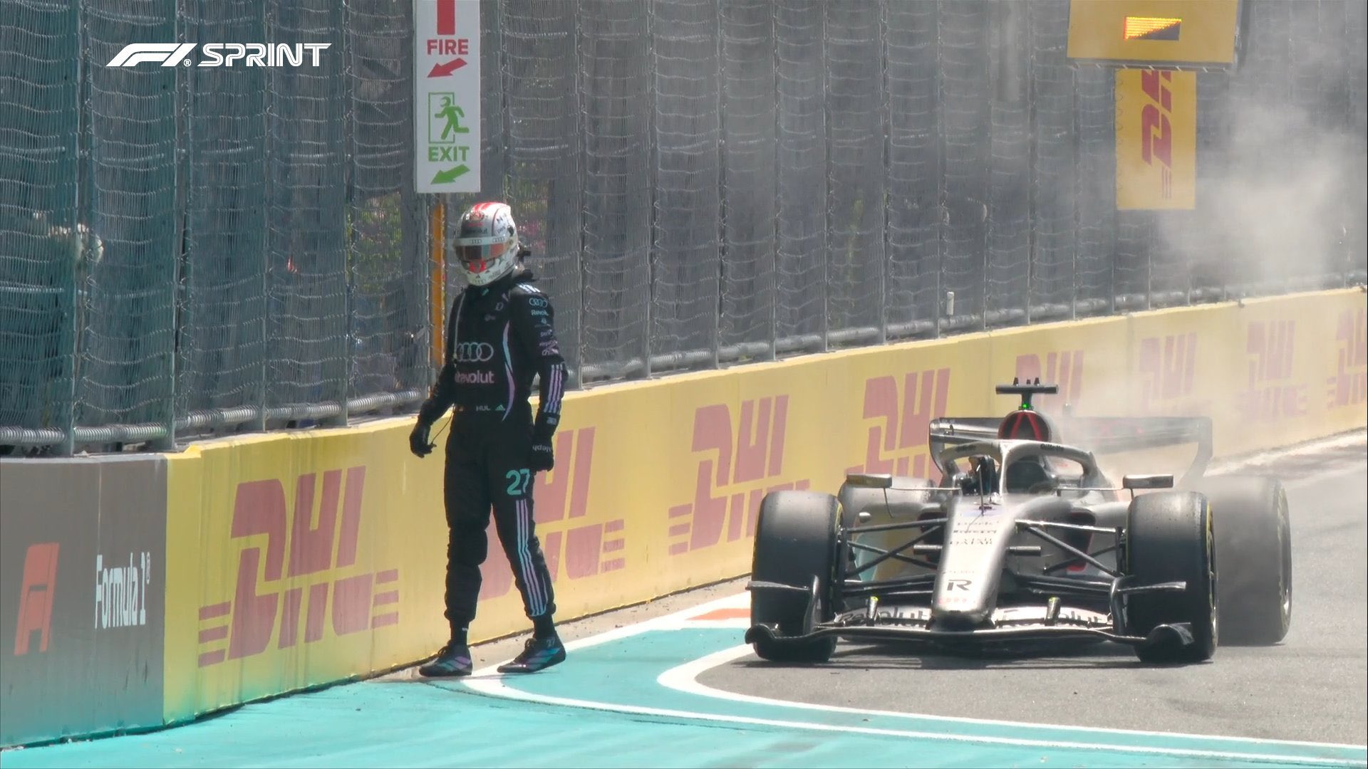 Nasib Sial Audi F1 Miami 2026, Mobil Terbakar dan Diskualifikasi