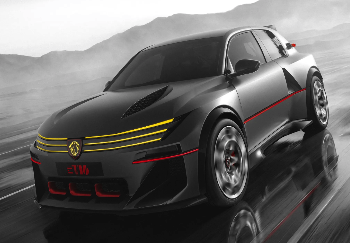 Peugeot E-T16 Concept Membawa Nyali Balap Reli, Kecepatannya Bisa Tembus 300 Kpj