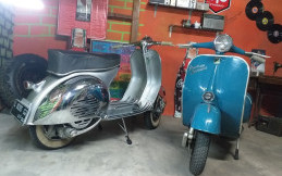Al Bara Garage, Harta Karun Skuter Vespa Tahun 1950-an Ada di Cisauk
