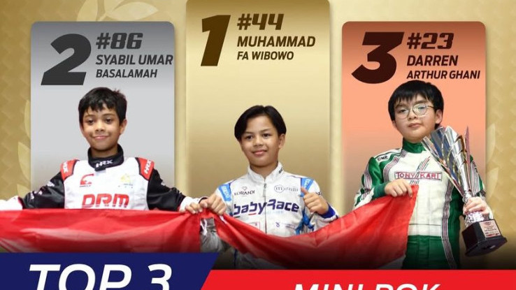 Lima Pegokart Indonesia Dominasi ROK Cup Asia 2025 Kategori Mini Rok