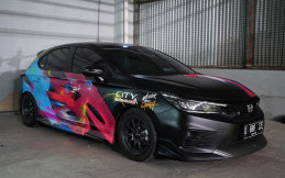 Modifikasi Honda City Hatchback RS, Tampil Lebih Artistik Di IMX 2021