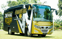 Ini Bus yang Digunakan Dewa United FC untuk Berlaga di Liga 2 Sepakbola Indonesia