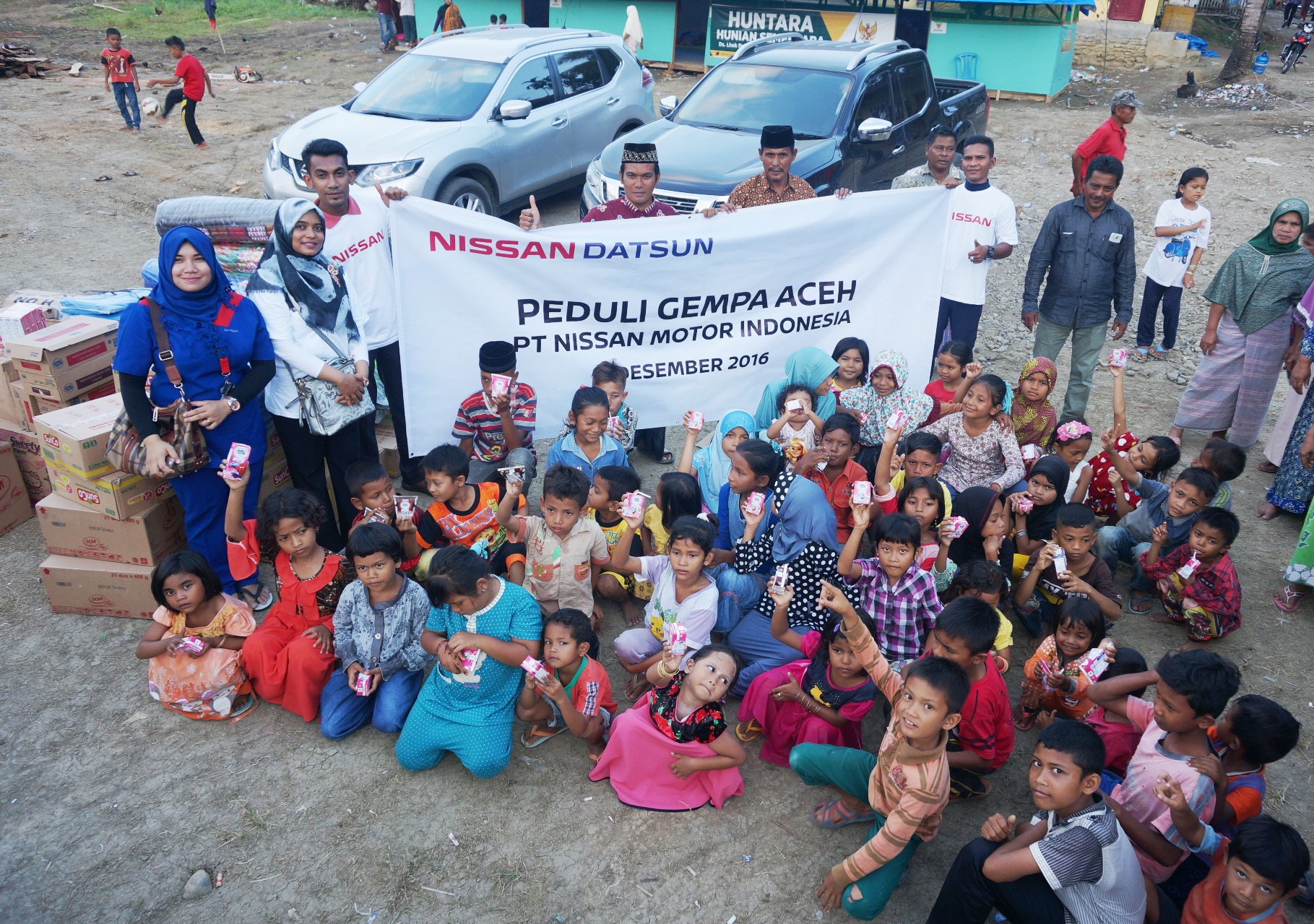 Karyawan Nissan Motor Indonesia Gelar Kegiatan Baksos Kepada Korban Gempa Aceh