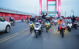 Ratusan Bikers Gelar Riding Jelajah Andalas, Tempuh Jarak Puluhan Km