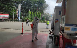 Cegah Penyebaran Corona, Seluruh Area SPBU ini Disterilkan