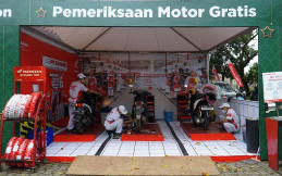 Mudik Naik Motor, Istirahat dan Periksa Motor Gratis di Sini 