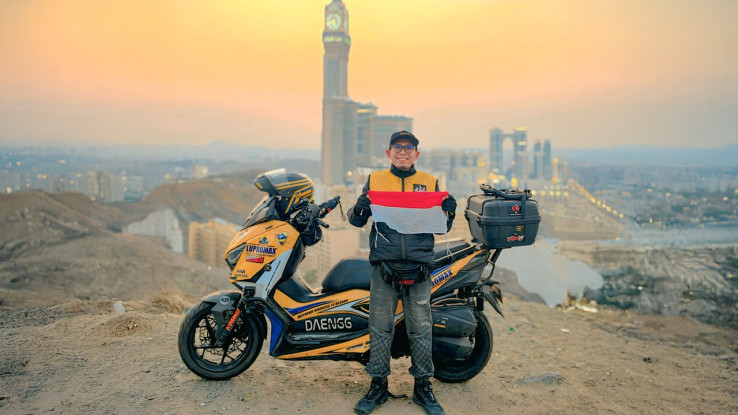 Pria Ini Umroh ke Mekah Naik Yamaha Xmax, Tempuh Jarak 27 Ribu Km