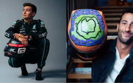 George Russell Dan Daniel Ricciardo Pamer Helm Baru