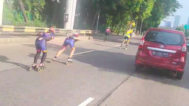 Polri akan Lakukan Ini Kepada Pengguna Sepatu Roda di Jalan Gatot Subroto