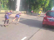 Polri akan Lakukan Ini Kepada Pengguna Sepatu Roda di Jalan Gatot Subroto