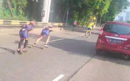 Polri akan Lakukan Ini Kepada Pengguna Sepatu Roda di Jalan Gatot Subroto