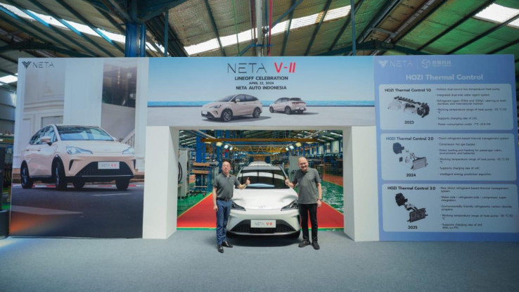Mobil Listrik Neta V-II Resmi Diproduksi Secara CKD di Handal Indonesia Motor